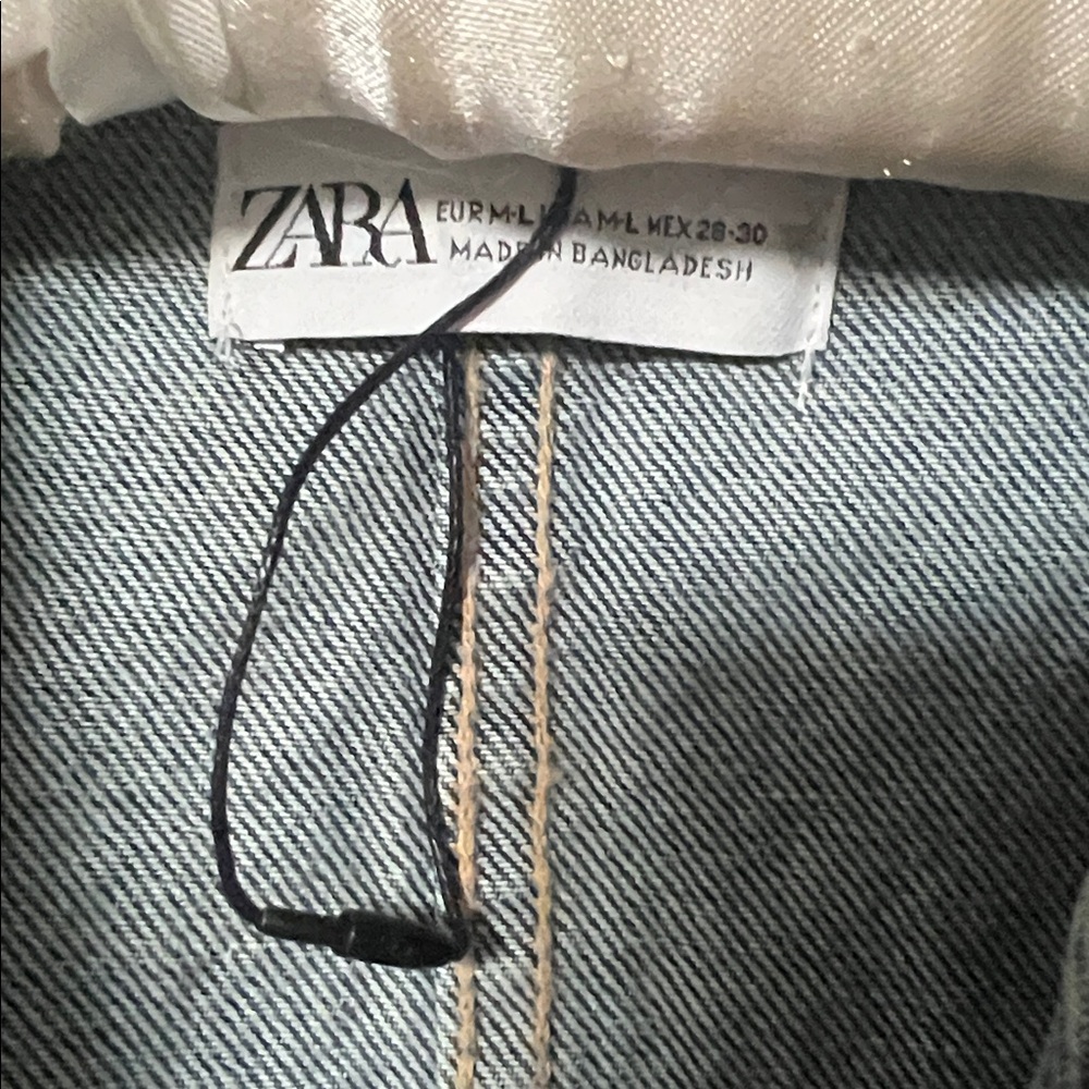 Zara Blue Denim Jacket - Picture 3 of 12